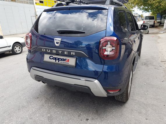 Накладка на задній бампер EuroCap (ABS) для Dacia Duster 2018-2024 рр | Зображення 2