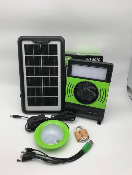 Ліхтар GD-8070 Solar light+ Вентилятор