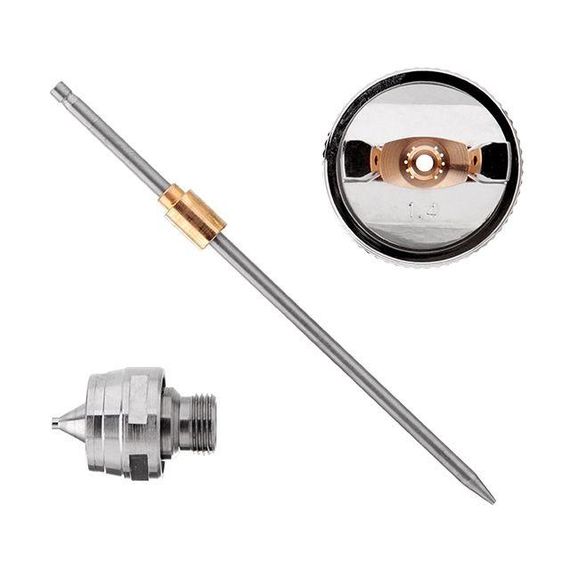 Комплект форсунки 1.4 мм для фарбопульта HVLP PT-0102 (дюза, повітряна головка, голка) INTERTOOL PT-20011