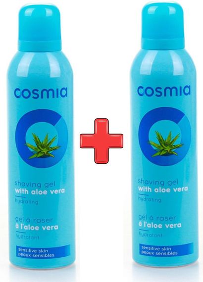 Набір гелів для гоління Cosmia Aloe Vera 200 мл х 2 шт