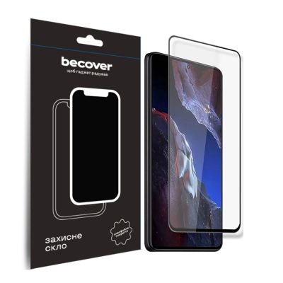 Стекло защитное BeCover Poco F5 Pro Black (709744)