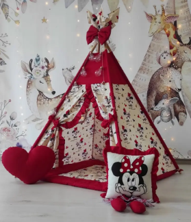 Вигвам Mickey Mouse  Полный комплект ! ( коврик стеганный+подушки) НОВИНКА 2024 ! | Зображення 1