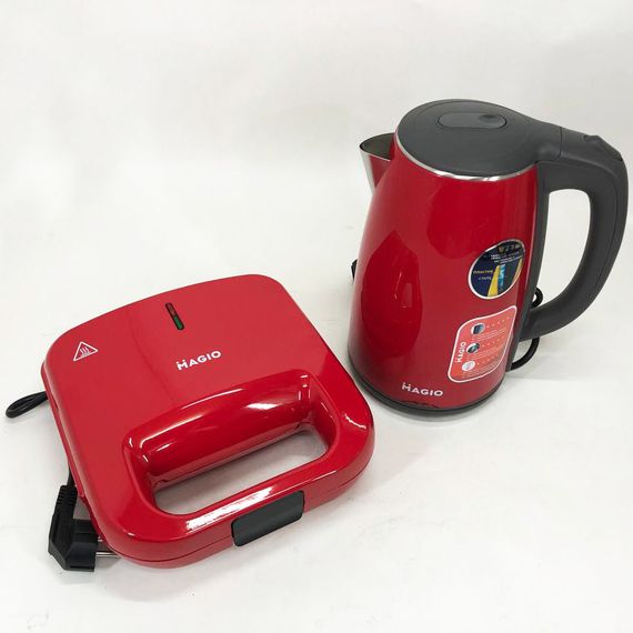 Набір дизайнерської лінійки Magio: сендвічниця MAGIO MG-376 + Електрочайник NJ-622 Magio MG-977 | Зображення 1