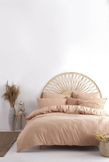 Постільна білизна Limasso Stonewashed Ranforse 200 х 220 см Toast