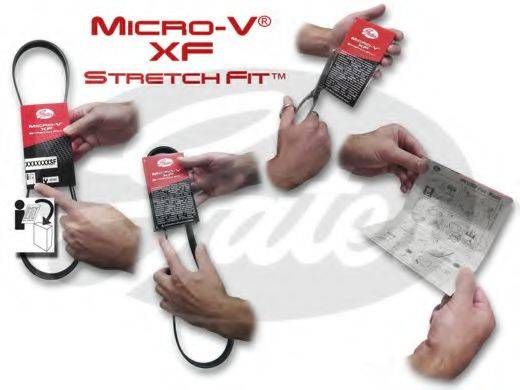Поліклінові ремені Micro-V StretchFit (Вир-во Gates) GATES 4PK830SF на BMW 7 седан (E65, E66, E67)