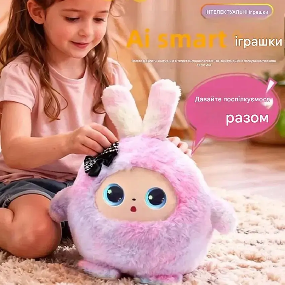 М'яка іграшка (BB1882F-87) (Розмова з ШІ та LED очима) (РОЖЕВА) | Зображення 4