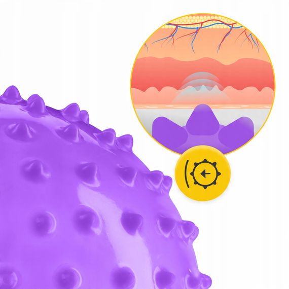 М'яч для пілатесу, йоги, реабілітації 4FIZJO 20 см (масажний) Violet (P-5905973406086) | Зображення 4