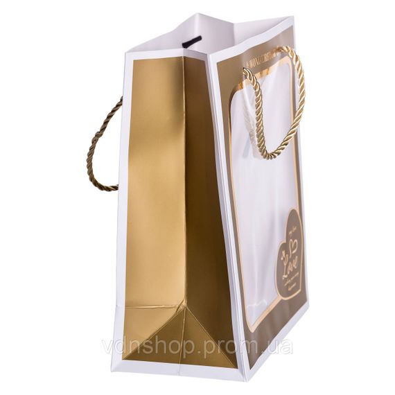 Набір подарункових пакетів з паперу Love з віконцем 12 шт 18×10×23 см HP-10359-17 | Зображення 8