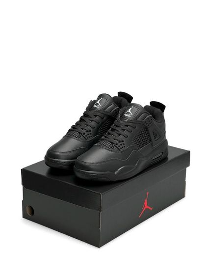 Кросівки зимові чоловічі Air Jordan 4 Retro Fleece Termo All Black Leather , В'єтнам 44 28.5 см