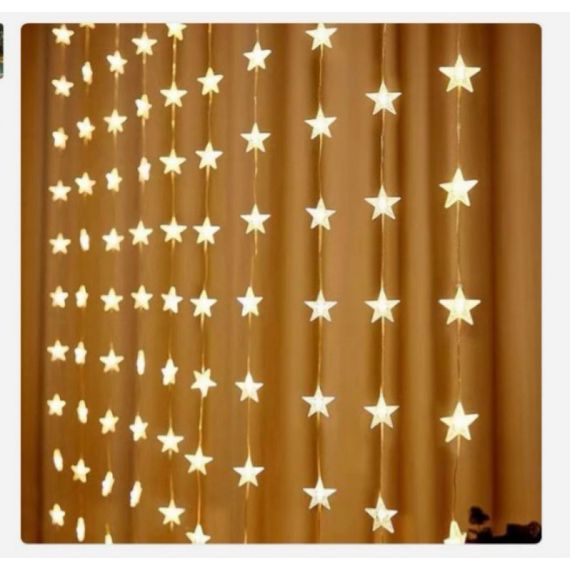 Гирлянда штора звездопад Curtain Lights Shooting Star 60 LED 3х3м  White | Зображення 1
