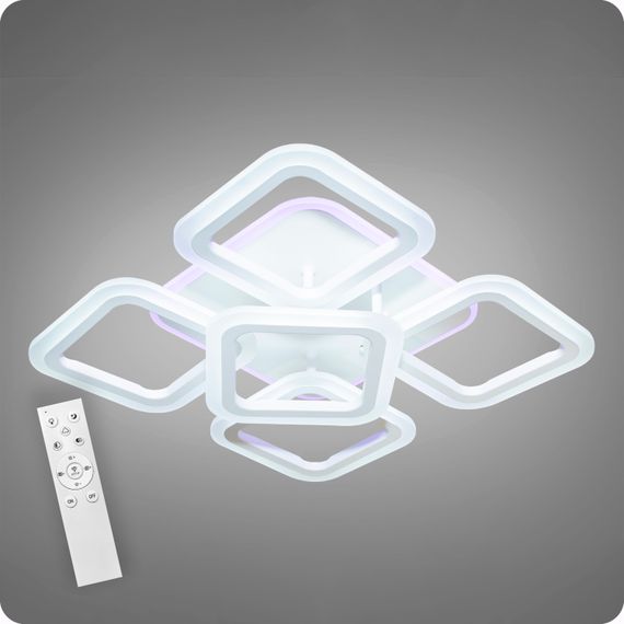 Люстра светодиодная 517 Light 3color с пультом 90Вт Белый (01844) | Зображення 4