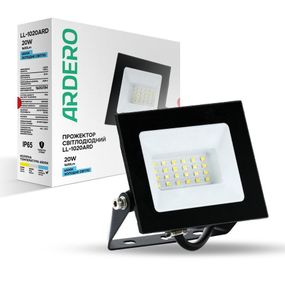 Світлодіодний прожектор Ardero LL-1020ARD 20Вт 6500K чорний