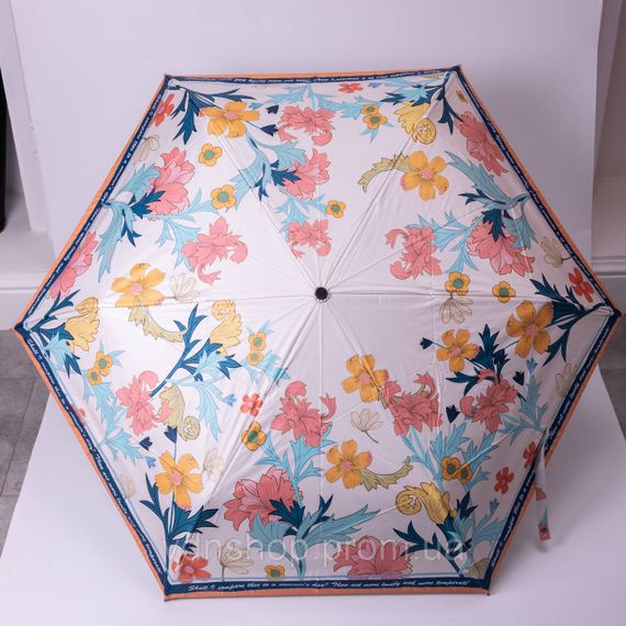 Зонт механический элегантный с принтом прочный надежный из полиэстера диаметр 99 см Оранжевый HP-23-15O