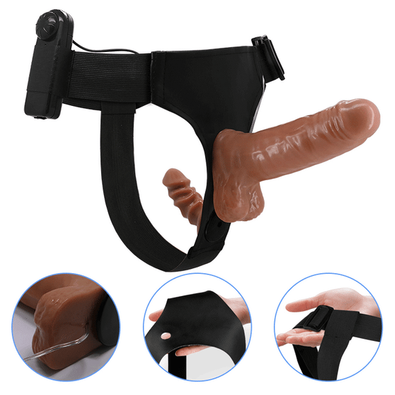 Страпон - Ultra Vibrating Dual Penis Strap On 6.2" | Зображення 2