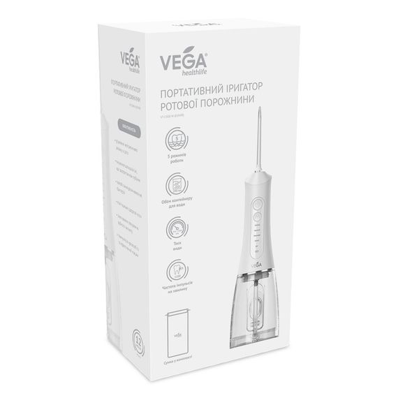 Портативный ирригатор Vega VT-1500 White гарантия 1 год | Зображення 2