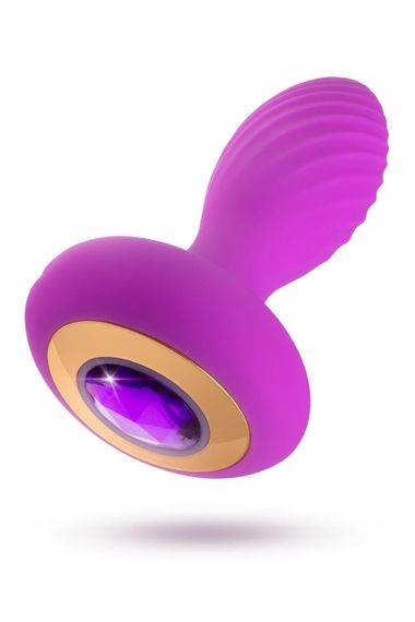 Анальний вібратор зі стразом Blush Oh My Gem Charm Amethyst колір фуксія Sex Aura | Зображення 1