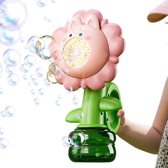 Мыльные пузыри Flower Bubble Machine BJC-5A(Bunny-Pink) со светом | Зображення 3