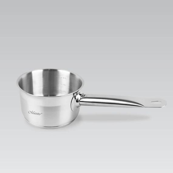 Кухонний ковш Maestro MR-3502-12S, 0.5 л, 12 см, з нержавіючої сталі для всіх типів плит