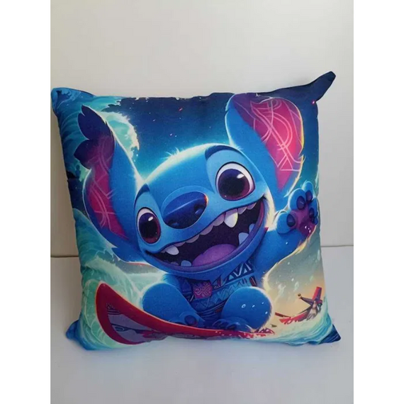 М'яка подушка з двостороннім принтом Стіч на дошці для дому, авто та дитячої 39.5×40.5 см | Зображення 4