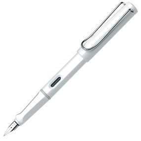 Перьевая ручка Lamy Safari, корпус белый, тонкое (F)