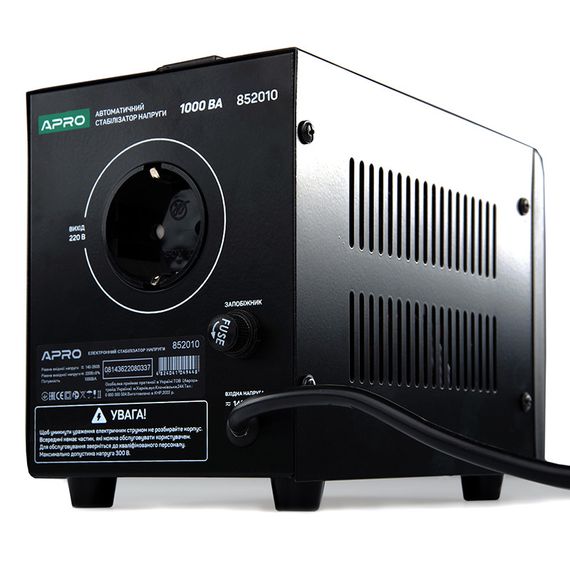 Стабилизатор напряжения релейный AVR-1000, 800Вт APRO | Зображення 3