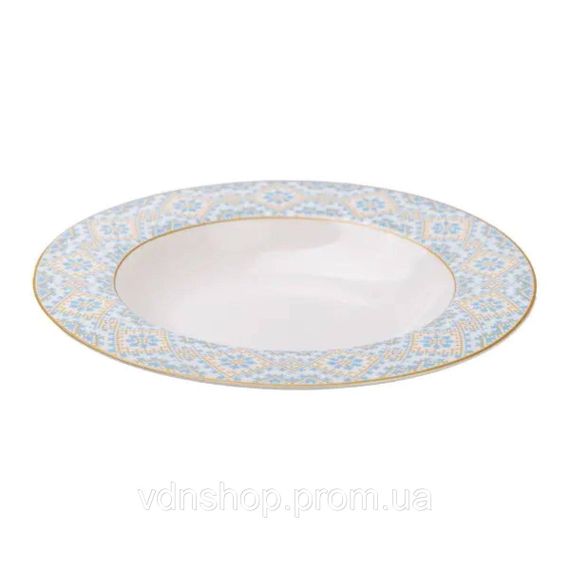 Тарелка суповая фарфоровая 21.5 см с орнаментом HP-7-739 | Зображення 3