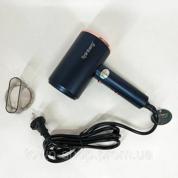 Фен Rainberg RB-2212 8800 W с регуляцией температуры и скорости для сушки и укладки волос. Цвет: синий | Зображення 6