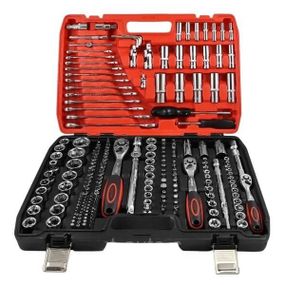 Набір інструментів для автомобіля 216 предметів 1/2; 1/4; та 3/4; New Tools у валізі