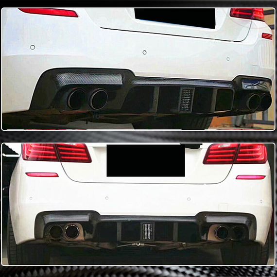 Дифузор заднього бампера V2 (для F10 M-Sport, Карбон) для BMW 5 серія F-10/11/07 2010-2016 рр | Зображення 3