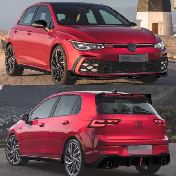 Комплект обвісів Carbon FullSet (для GTI & R EU HB 2019-2024), Карбон) для Volkswagen Golf 8 2019- рр | Зображення 1