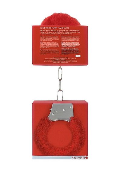 Наручники Beginners Handcuffs Furry — Red Sex Aura