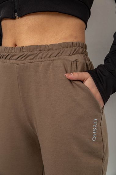 Спортивні штани жіночі, колір темно-бежевий, 238R325 | Зображення 4
