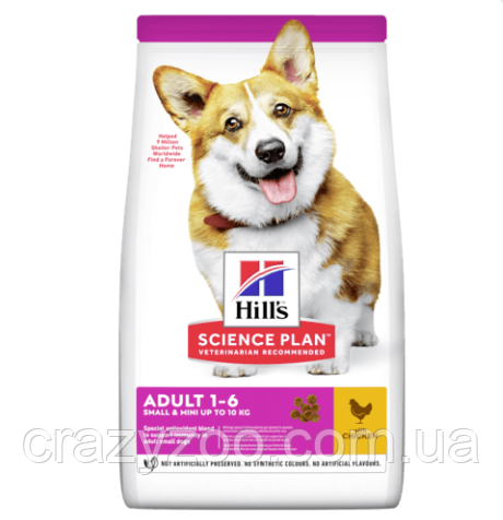 Сухой корм для собак малых пород Hill's Adult Small & Mini Chicken с курицей 6 кг 604233