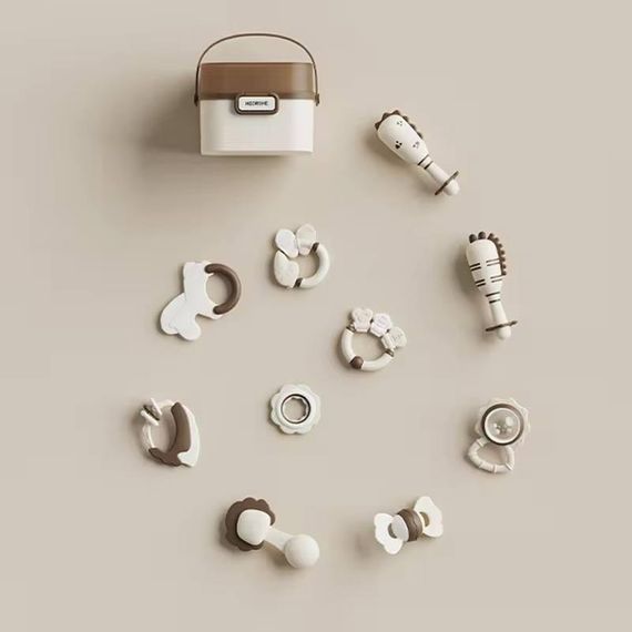 Набір брязкалець та силіконових  гризунців HEORSHE Tiny Rattle | Зображення 2