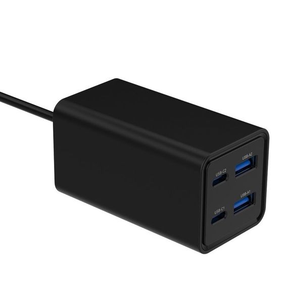 Мережевий зарядний пристрій Gembird TA-UC-2A2C-PD65-01-BK 65W | Зображення 3