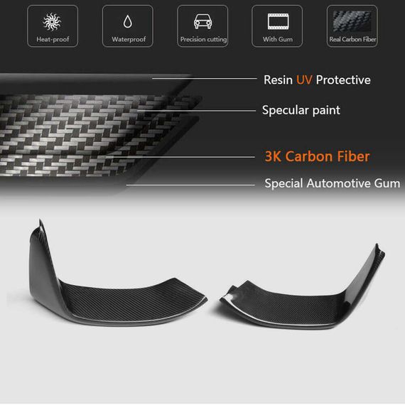 Накладки на передній бампер Flap V3 (для F80, Карбон) для BMW 3 серія F-30/31/34 2012-2019 рр | Зображення 6