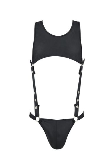 Боди под кожу Passion 056 BODY ADAM, Черный, L, XL | Зображення 2