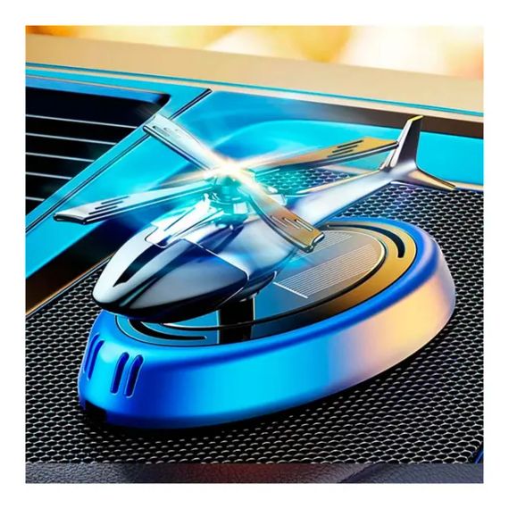 Автомобільний ароматизатор вертоліт з роздуванням на сонячній панелі + багаторазове просочення парфумів