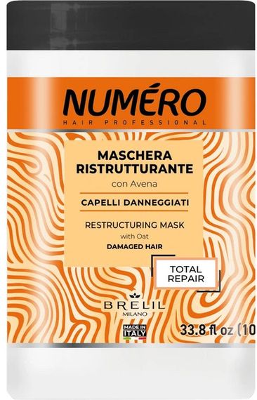 Восстанавливающая маска для волос с экстрактом овса Brelil Professional Numero Total Repair Mask (1000 мл
