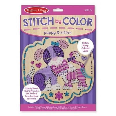 Набор для творчества Melissa&amp;Doug Вышивка по дереву Котенок и щенок (MD8916)