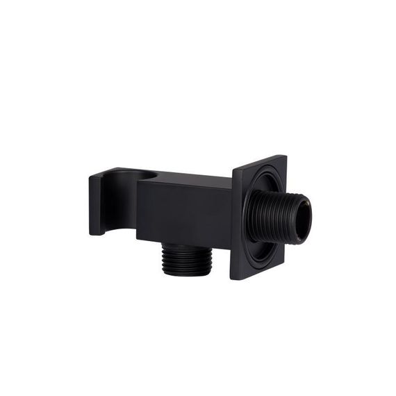 Подключение с держателем для шланга Qtap Spojeni прямоугольное QTCRBBH025 Black Matt | Зображення 2