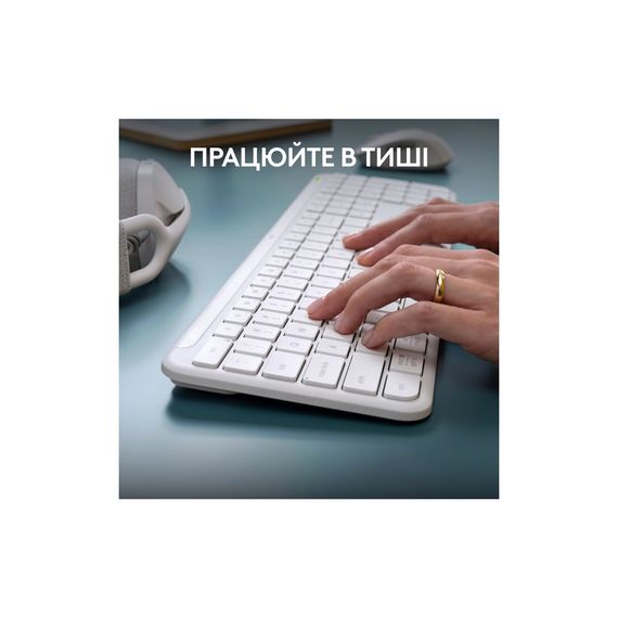 Комплект Logitech MK950 Bluetooth/Wireles UA Off-White (920-012491) | Зображення 4