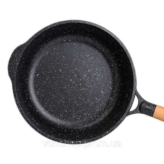 Алюминиевый сотейник 4,3 л мраморный с антипригарным покрытием Ø 28 см черный MGC HP-4-437B | Зображення 1