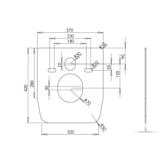 Шумоізолююча прокладка Qtap Nest для підвісного унітазу та біде QT0350A108 | Зображення 1