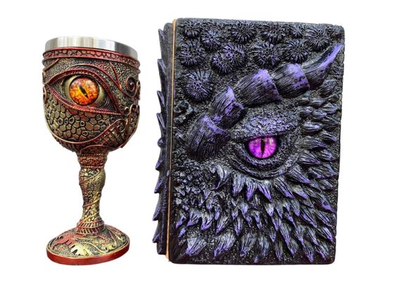 Подарунковий набір Келих 3D Око Orange і Блокнот 3D «Око Ілюзій»