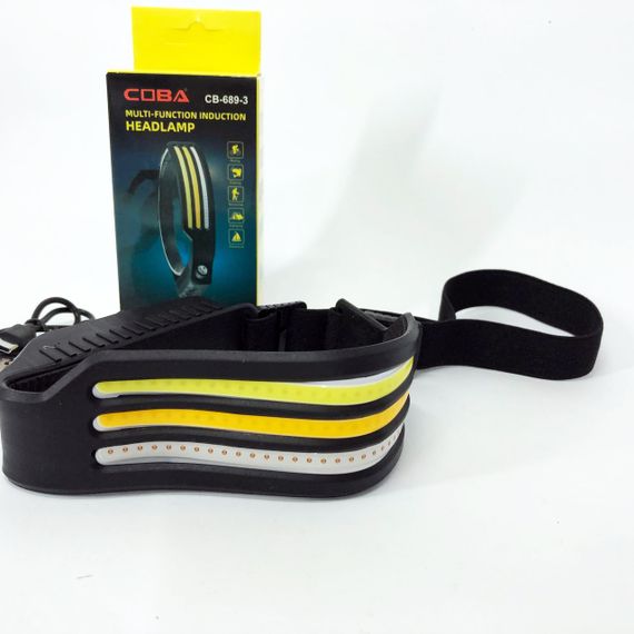 Тактичний ліхтар з ремінцем для голови BL-W689-LM+3COB, Налобний ліхтар для сантехніка ZY-13 | Зображення 1