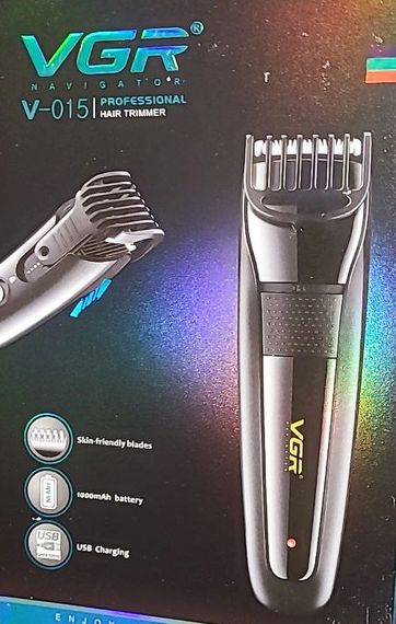 Аккумуляторный мужской триммер VGR V-015 для бороды усов и тела машинка для стрижки | Зображення 14