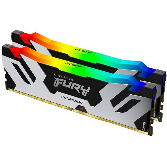 Модуль пам'яті для комп'ютера DDR5 96GB (2x48GB) 6400 MHz Renegade RGB XMP Kingston Fury (ex.HyperX) (KF564C32RSAK2-96) | Зображення 1