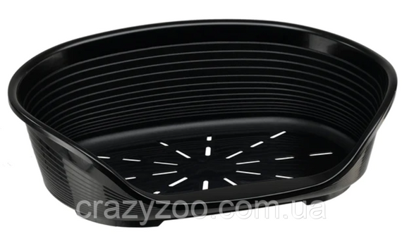 Пластиковий лежак для собак та котів Ferplast Siesta Deluxe 2 чорний 49х36х17.5 см 70202936