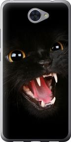Чехол на Huawei Y7 2017 Чёрная кошка "932u-1019-17620"